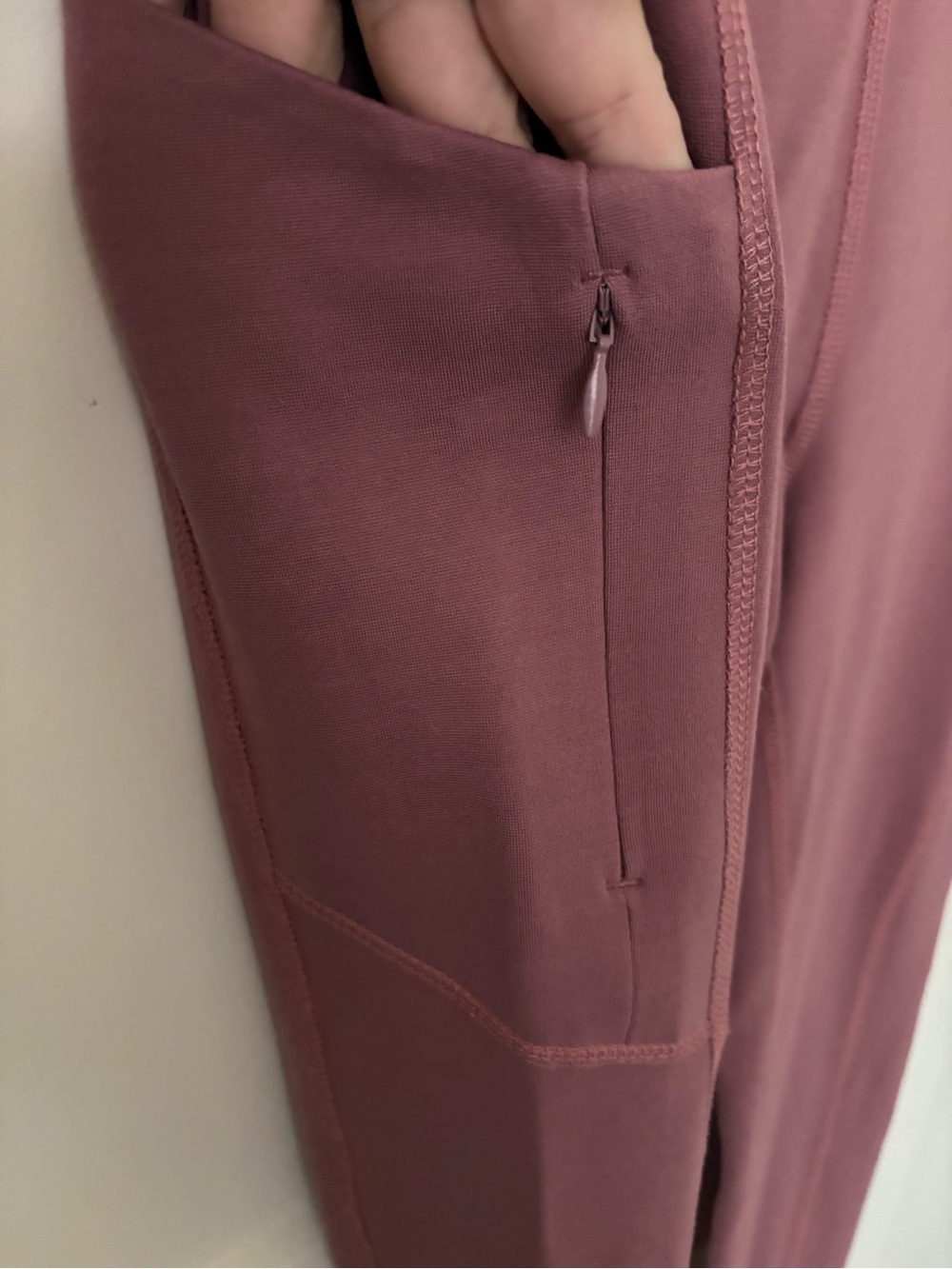 Jaanuu Scrub Set- Mauve Top With Ruffle Trim And Knit Cargo Pants-Small - Picture 15 of 16